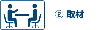 ②取材